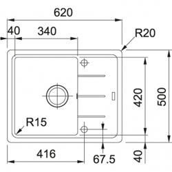 Zlewozmywak Fragranit Franke Basis BFG 611-62 orzechowy 114.0283.974